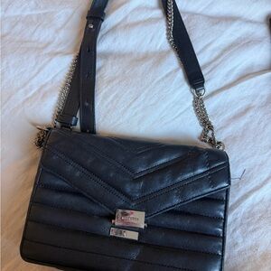 All Saints Black Quilted Crossbody Bag